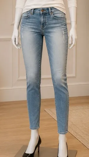 American Eagle Women Skinny Jeans Light Wash Stretch Denim 2 thumbnail 1