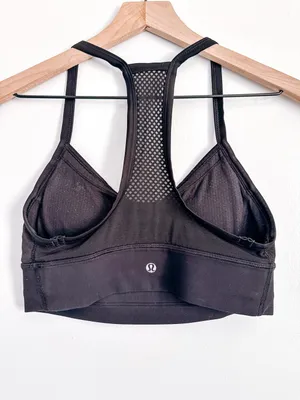 Lululemon Black Racerback Mesh Sports Bra thumbnail 2