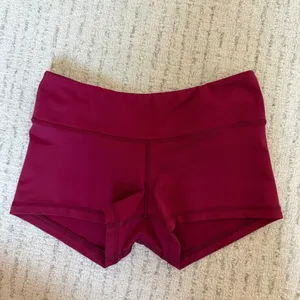 Fleo Women's Burgundy Athletic Shorts Red thumbnail 2