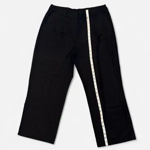 Old Navy Taylor Wide Leg Trouser Black Linen Pant, size Large PETITE thumbnail 6