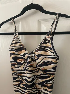 Skatie Sydne Bodysuit Romper Weho Animal Print small NWT playsuit summer zebra thumbnail 6