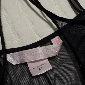 Victoria's Secret Bead Sequin Black Mesh Slip Side Cutout Sheer Lingerie Medium thumbnail 5