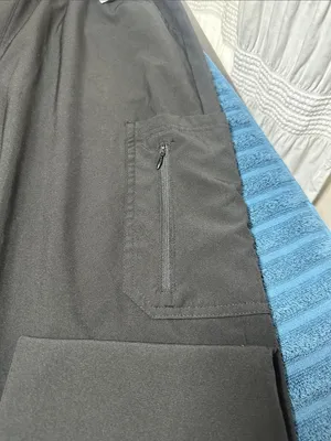 Black Elastic-Waist Scrub Pants Sz M NWT thumbnail 3