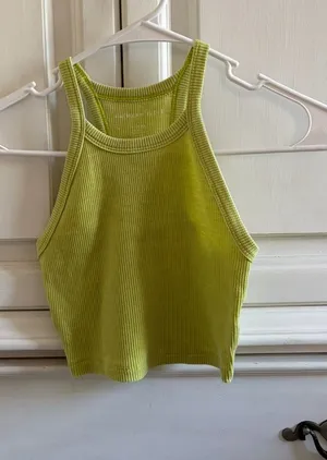 American Eagle Outfitters ribbed tank top green thumbnail 1