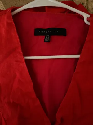 Forest lily womens red button thumbnail 3