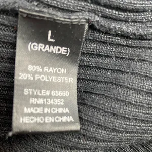 Turtleneck Sweater Black Ambiance Apparel Large Stretch thumbnail 8