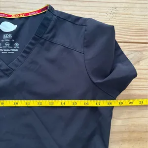 Dickies Scrub Top XS EDS Essentials Black V-Neck 4-Way Stretch DK615 thumbnail 8