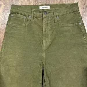 Madewell Corduroy Green Classic Straight Jeans 26 thumbnail 3