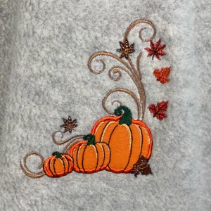 Vintage Tri-Mountain Fleece Vest Women's Size 3XL Beige Pumpkin Embroidered Fall thumbnail 3
