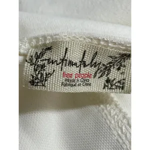 Free People Intimately Ivory Cap Sleeve Deep V Neck Open Back Y2k Crop Top Sz S thumbnail 5