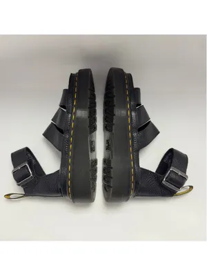 Dr. Martens Clarissa II Quad Milled Nappa Leather Platform Sandals Black Size 5L thumbnail 9
