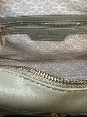 Sam Edelman Purse Bag Sage Green Quilted Faux Leather Satchel thumbnail 11