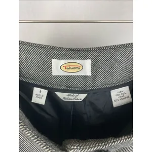 Talbots 100% Wool Black & Gray Thin Striped Trouser Pants 8 thumbnail 5