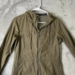KUHL Stryka Jacket Olive‎ Green Hooded Utility Hiking Gorpcore Granola Girl XS thumbnail 2