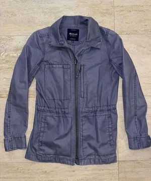 Madewell Jacket Women XS Rustic Gray‎ Full Zip Utility Military Hiking Outdoor thumbnail 1
