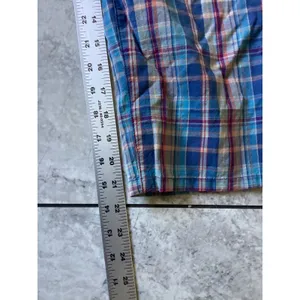 LL Bean Womens Blue Plaid Crop Pants Cotton Straight Leg Size 10 Reg 0DCN3 thumbnail 5
