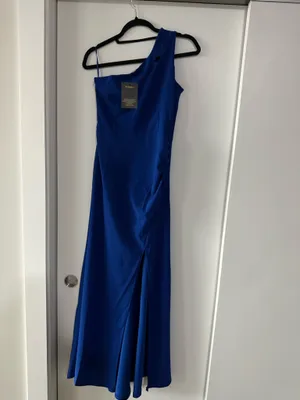 One Shoulder Dress Blue thumbnail 4