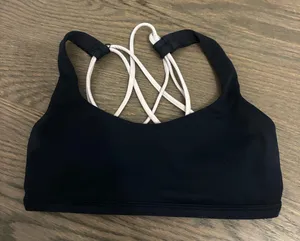 lululemon athletica Black Bra with White Straps thumbnail 1