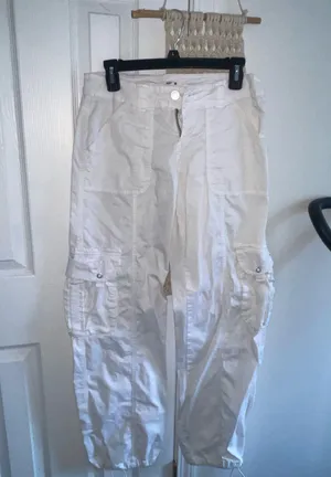 White Cargo Pants Garage Low-Rise Women’s thumbnail 1