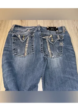 Miss me capri crop cropped blue jeans denim thumbnail 4