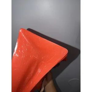 Dooney & Bourke Acrylic Plastic Jelly Vintage Monogram Tote Orange Leather Y2K M thumbnail 7