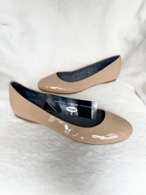 Dr. Scholl's Beige Patent Ballet Flats Size 9.5 thumbnail 2