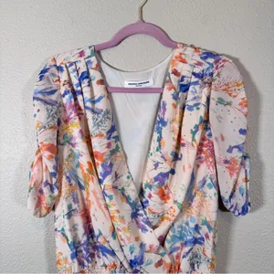 Amanda Uprichard Nala Tiered Mini Dress Womens L Florence Floral Print Coquette thumbnail 5