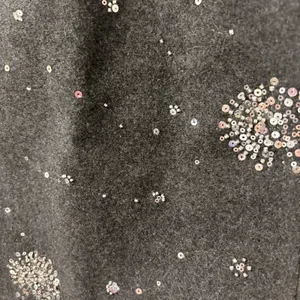 Loft Sequined Embellished Gray Mini Skirt Sz 12 NWT thumbnail 2