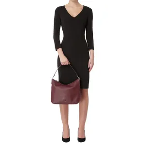 Kate Spade Polly Medium Leather Shoulder Hobo Bag Cherrywood Burgundy Wine thumbnail 3