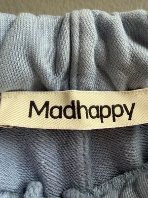 Madhappy Pastels French Terry Cotton Sweatpants Joggers High Rise Frost Blue L thumbnail 6