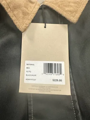 Hunter Bex Washed Wax Hunting Jacket Black NWT thumbnail 6