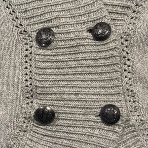 Lauren Ralph Lauren Cardigan Preppy Shawl Collar Academia Button Gray Size Small thumbnail 4