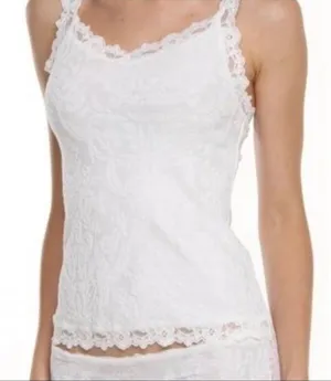 Arianne Victoria Y2K 90s Ivory Lace Trim Floral Jacquard Cami XL Vintage Glam thumbnail 1