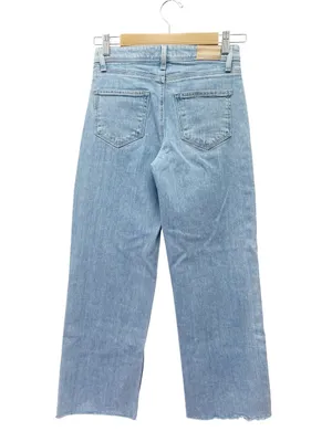 PAIGE Nellie Culotte Jeans Size 24 Harmonic Wide Leg Crop Mid Rise Light Wash thumbnail 3