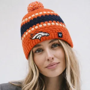 NFL 47 Brand Orange Denver Broncos Beanie Knit Hat thumbnail 1