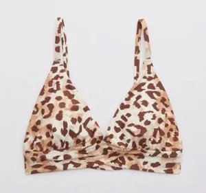 American Eagle Small AERIE Cheetah Bikini Top. NEW WITH TAG thumbnail 2