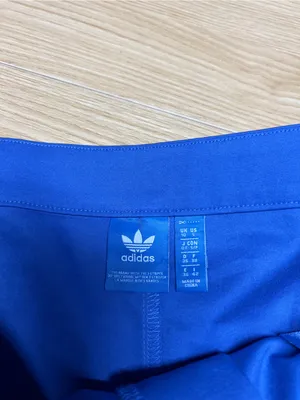 Adidas Originals Chino Shorts Blue Cuffed Trefoil Size Small thumbnail 8