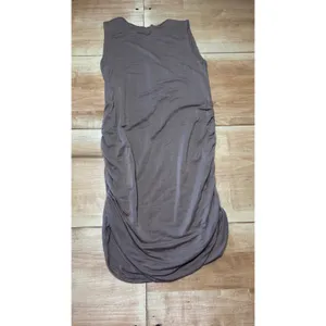 ANTISTAR Mauve Brown Ruched‎ Sleeveless Bodycon Dress Large Sleeveless Crew Neck thumbnail 6
