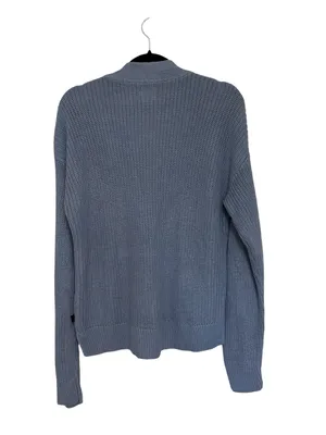 Gap 100% Cotton V Neck Cardigan in Periwinkle Blue - Size L thumbnail 2