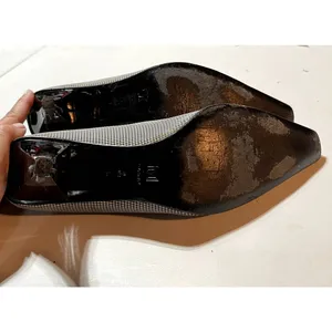 Bruno Magli Black‎ and White Check Lucite Heel Pump Size 8 thumbnail 6