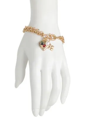 NWT Patricia Nash Heart Pearl Bead Bracelet thumbnail 2