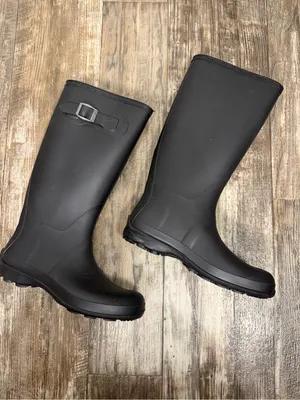 Kamik Black Tall Waterproof Rain Boot with Side Buckle Size 7 thumbnail 11