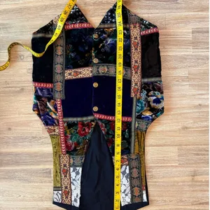 Vintage Patchwork Vest Size Small 90s Whimsigoth Magician Halloween Cosplay thumbnail 8