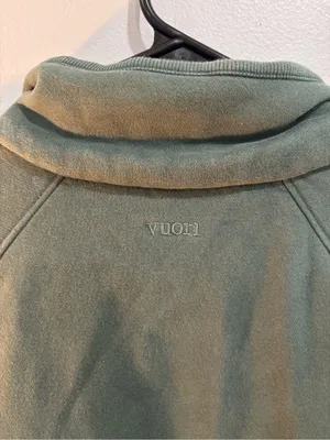 Vuori Restore Double Zip Sweatshirt Jacket in Agate Green Large Organic Cotton thumbnail 7