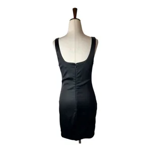 Babaton Aritzia Dress Women 4 Black Satin‎ Lala Dress Sheath Party Cocktail LBD thumbnail 3