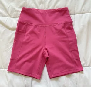 American Eagle Womens Size XS Spandex Hot Pink The Everything Pocket Bike Shorts thumbnail 1