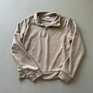 Athletic Quarter Zip Sweatshirt Tan Size M thumbnail 2