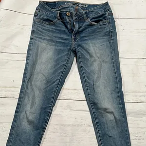 American eagle super stretch Jegging blue jeans thumbnail 3