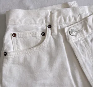 Agolde White Criss Cross Jean Shorts thumbnail 3