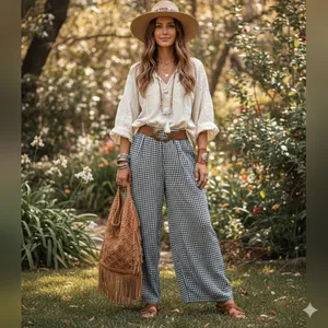 Free People East Side Trousers Pants - black/white Sz S New no tags 👈🏻 thumbnail 3